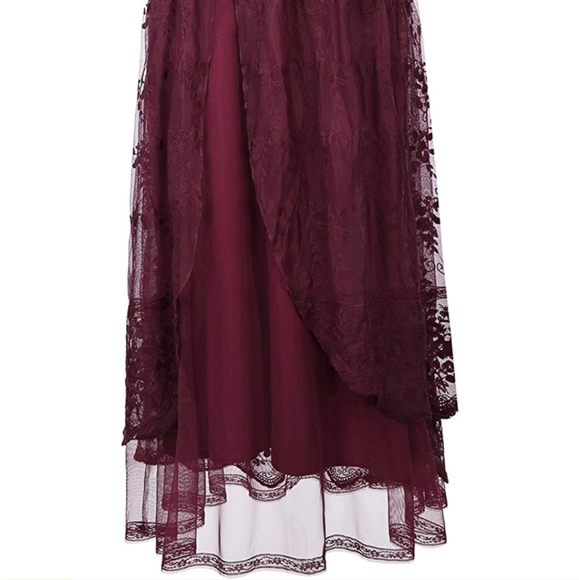 Vintage Titanic Style Lace Maxi Dress - Picture 8 of 11